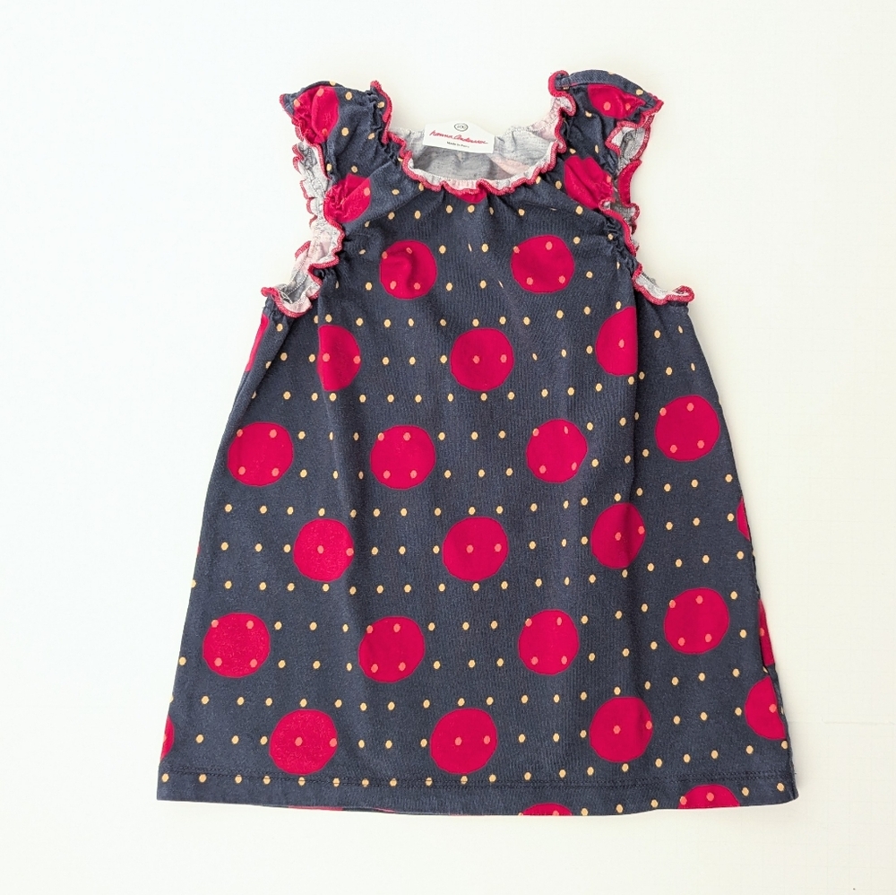 Hanna navy tank w Red polka dots 100